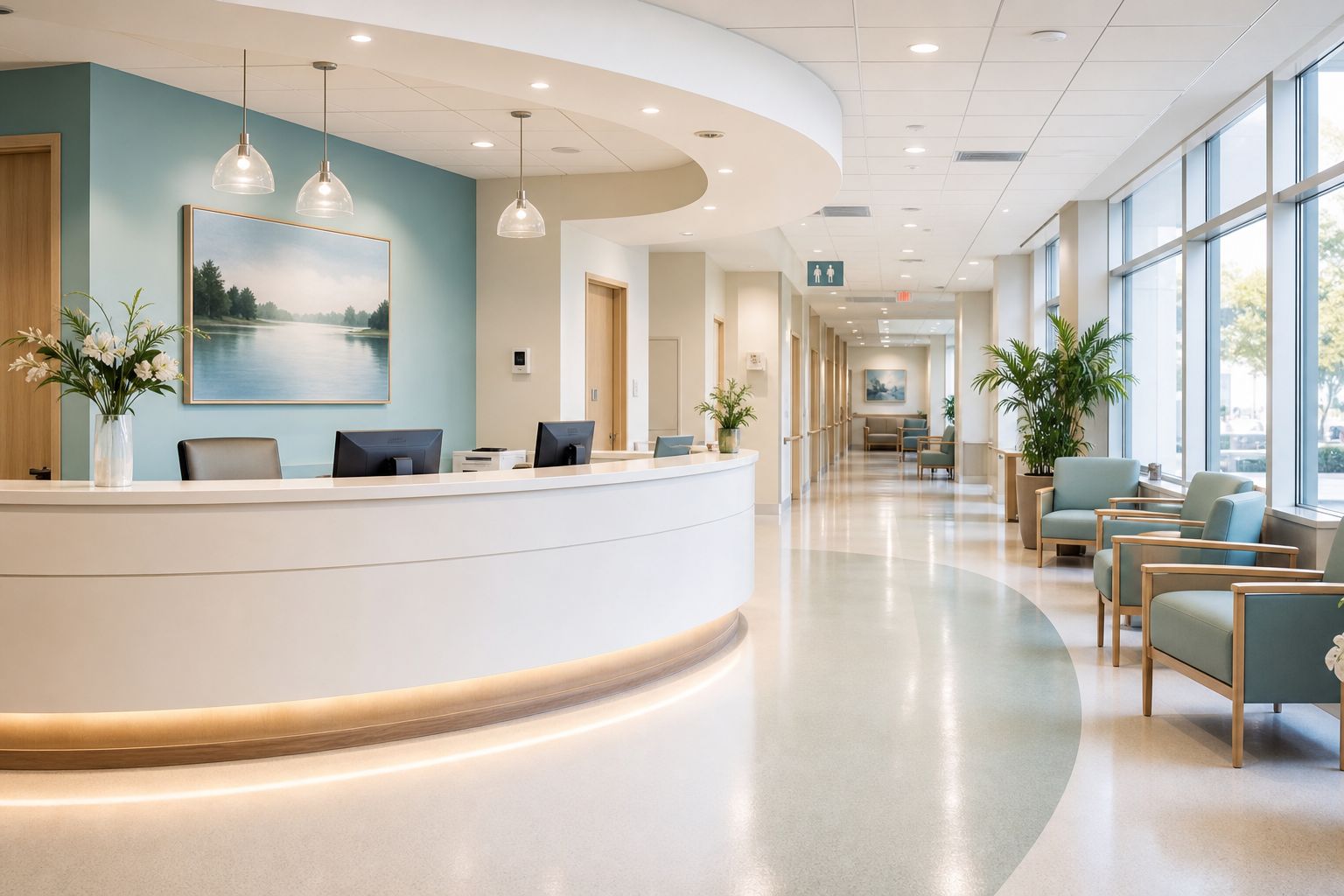 Rapha Aroma Hospital reception and patient help desk