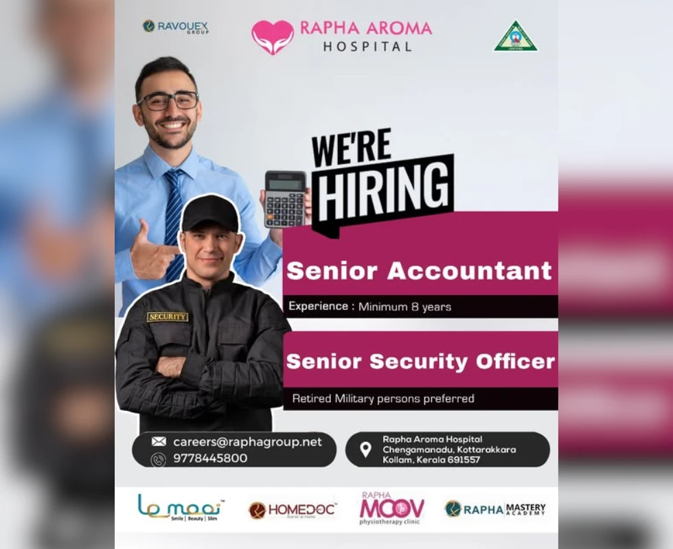 Rapha Aroma Hospital | Hiring Accontant and Security